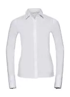 Ladies` LS Ultimate Stretch Shirt Fehér