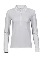 Ladies Luxury LS Stretch Polo Fehér