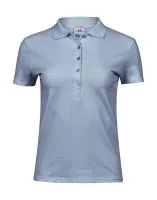 Ladies Luxury Stretch Polo Light Blue