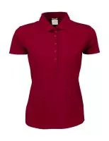 Ladies Luxury Stretch Polo Deep Red