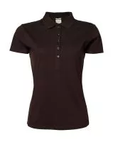 Ladies Luxury Stretch Polo Chocolate