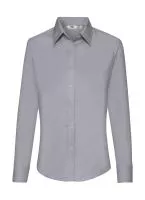 Ladies Oxford Shirt LS Oxford Grey