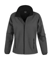 Ladies` Printable Softshell Jacket Charcoal/Black