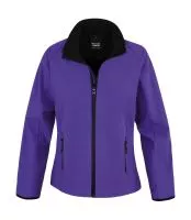 Ladies` Printable Softshell Jacket Purple/Black