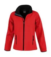 Ladies` Printable Softshell Jacket Red/Black