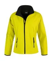 Ladies` Printable Softshell Jacket Yellow/Black