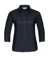Ladies` Roll 3/4 Sleeve Shirt French Navy