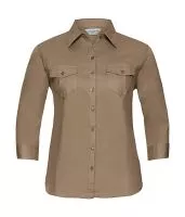 Ladies` Roll 3/4 Sleeve Shirt Khaki