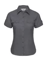 Ladies` Roll Sleeve Shirt Zinc
