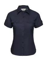 Ladies` Roll Sleeve Shirt French Navy