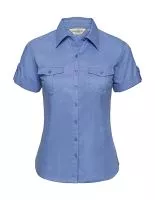 Ladies` Roll Sleeve Shirt Kék