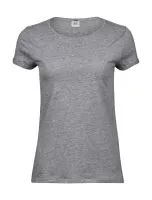 Ladies Roll-Up Tee Heather Grey