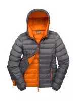 Ladies` Snow Bird Hooded Jacket Grey/Orange