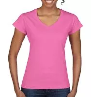 Ladies Softstyle® V-Neck T-Shirt Azalea