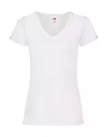 Ladies Valueweight V-Neck T Fehér