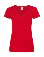 Ladies Valueweight V-Neck T Piros