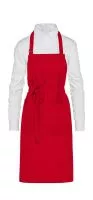 LISBON - Cotton Heavyweight Bib Apron with Pocket Piros