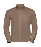 Long Sleeve Classic Twill Shirt Khaki
