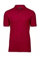 Luxury Stretch Polo Deep Red