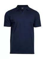 Luxury Stretch V-Neck Polo Navy