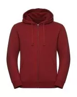 Men`s Authentic Melange Zipped Hood Sweat Brick Red Melange