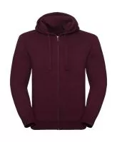 Men`s Authentic Melange Zipped Hood Sweat Burgundy Melange