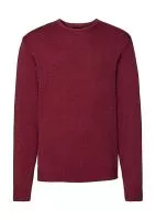 Men`s Crew Neck Knitted Pullover Cranberry Marl