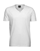 Men`s Fashion V-Neck Sof Tee Fehér