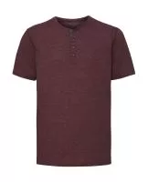 Men`s Henley HD T Maroon Marl