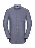 Men`s LS Tailored Washed Oxford Shirt Oxford Navy/Oxford Blue