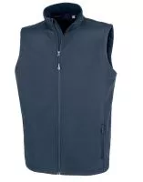 Men`s Recycled 2-Layer Printable Softshell B/W Navy