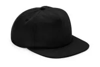 Organic Cotton Unstructured 5 Panel Cap Black