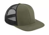 Original Flat Peak 6 Panel Trucker Olive Green/Black