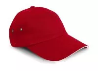 Plush Sandwich Cap Red/White