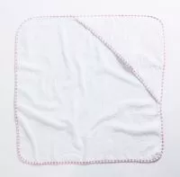 Po Hooded Baby Towel törölköző White/Baby Pink