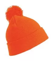 Pom Pom Beanie Fluorescent Orange