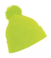 Pom Pom Beanie Fluorescent Yellow