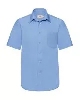 Poplin Shirt Short Sleeve Mid Blue