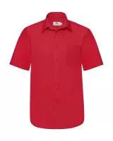 Poplin Shirt Short Sleeve Piros