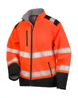 Printable Ripstop Safety Softshell Fluorescent Orange/Black