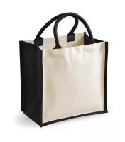 Printers` Midi Jute Bag Black