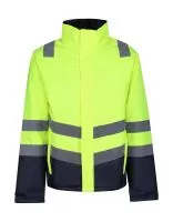 Pro Hi Vis Insulated Parka Yellow/Navy