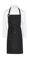 PROVENCE - Eyelet Bib Apron with Pocket Black