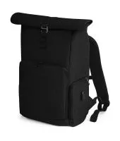 Q-Tech Charge Roll-Top Backpack Black