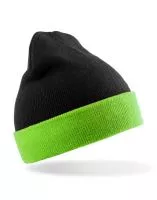Recycled Black Compass Beanie Black/Lime