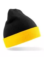Recycled Black Compass Beanie Black/Yellow