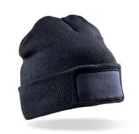 Recycled Double Knit Printers Beanie Navy