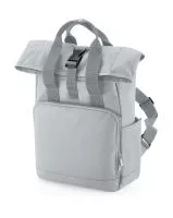 Recycled Mini Twin Handle Roll-Top Backpack Light Grey