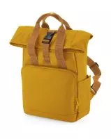 Recycled Mini Twin Handle Roll-Top Backpack Mustard