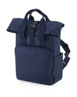 Recycled Mini Twin Handle Roll-Top Backpack Navy Dusk